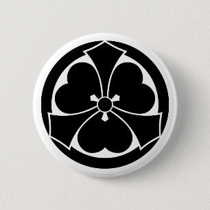 Bóton Redondo 5.08cm Corredor de madeira com juta-espadas em círculo