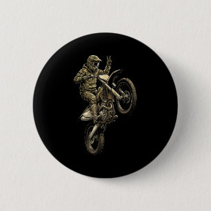 Bóton Redondo 5.08cm Corrida de moto de motocross camuflada para menino