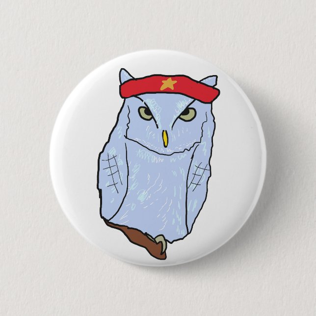 Bóton Redondo 5.08cm Coruja (Frente)