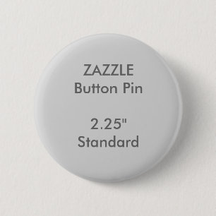 Bóton Redondo 5.08cm Costume 2,25" de ZAZZLE CINZA redondo padrão do