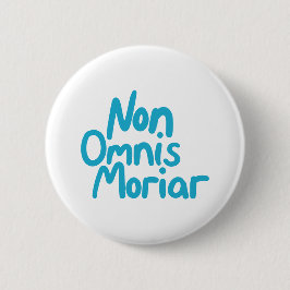 Bóton Redondo 5.08cm Cota latina antiga manuscrita a tinta azul