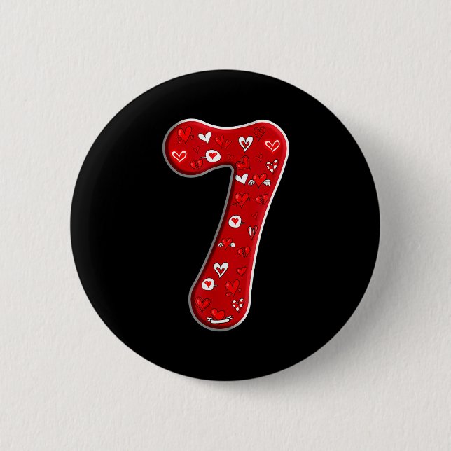 Bóton Redondo 5.08cm Couple Costume Duo 67 Meme Six Seven Number 7 Vale (Frente)