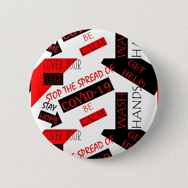 Bóton Redondo 5.08cm Covid-19 (Frente)