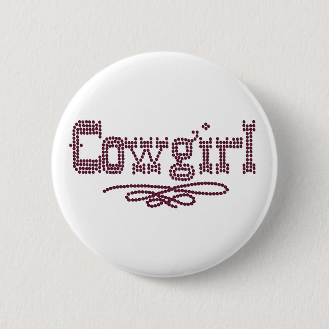 Bóton Redondo 5.08cm Cowgirl (Frente)