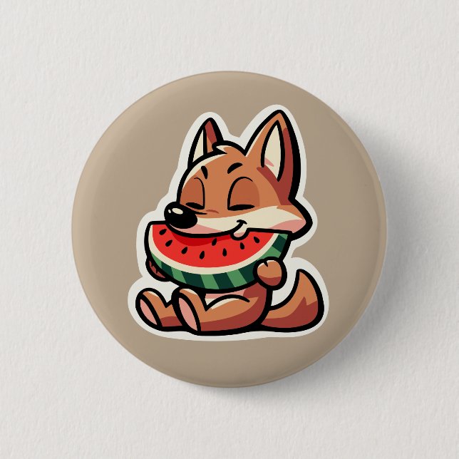 Bóton Redondo 5.08cm Coyote Watermelon (Frente)