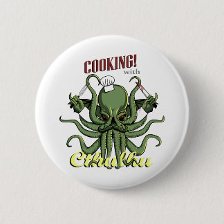 Bóton Redondo 5.08cm Cozimento com Cthulhu