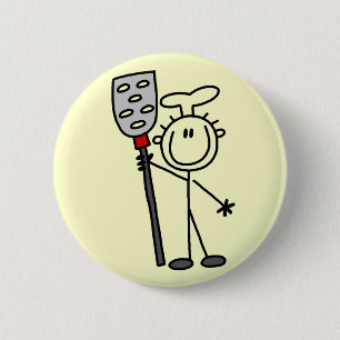 Bóton Redondo 5.08cm Cozinheiro chefe com camiseta e presentes da