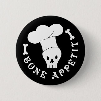 Bóton Redondo 5.08cm Cozinheiro chefe do esqueleto de Appetit do osso