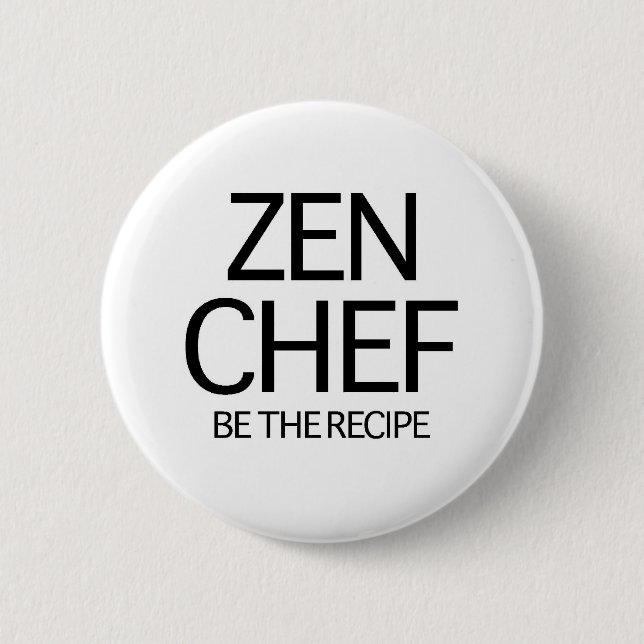 Bóton Redondo 5.08cm Cozinheiro chefe do zen (Frente)