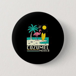Bóton Redondo 5.08cm Cozumel México Lembrança Férias Viagem Homens Mulh