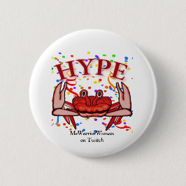 Bóton Redondo 5.08cm Crab Hype, MeWarriorWoman no Twitch