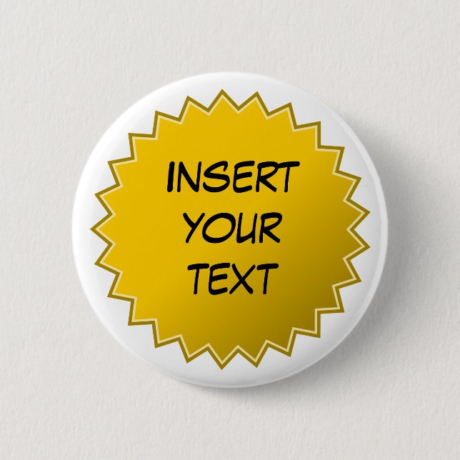 Bóton Redondo 5.08cm Crachá amarelo (Frente)