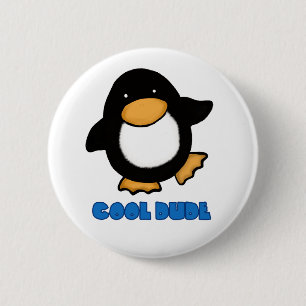 Bóton Redondo 5.08cm Crachá bonito do pinguim do gajo legal