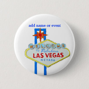 Bóton Redondo 5.08cm Crachá conhecido de Las Vegas