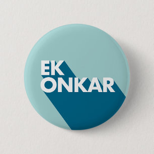 Bóton Redondo 5.08cm Crachá Contemporâneo Ek Onkar SIkh