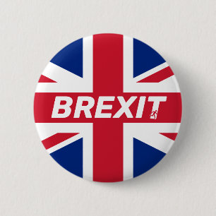 Bóton Redondo 5.08cm Crachá da União Jack Flag Brexit