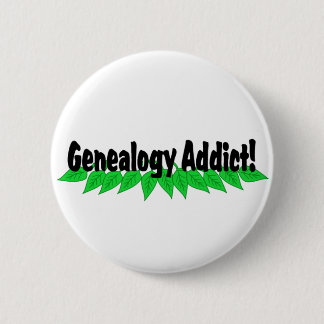 Bóton Redondo 5.08cm Crachá de Botão do Viciante Genealogico