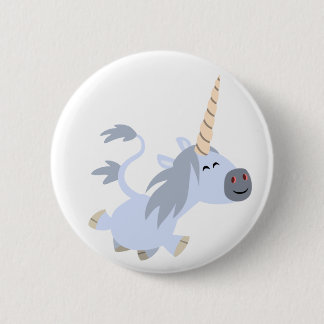 Bóton Redondo 5.08cm Crachá de Botão Unicorn de Cartoon de Trote Bonito