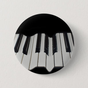 Bóton Redondo 5.08cm Crachá de Chaves de Piano Adormecidas