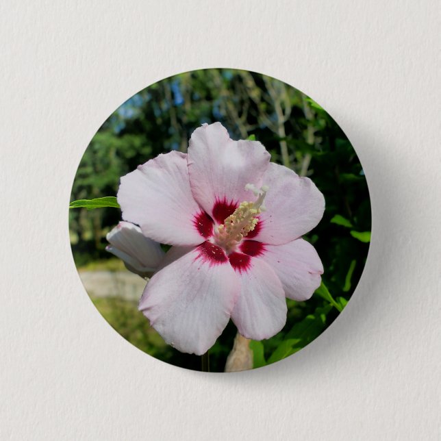 Bóton Redondo 5.08cm Crachá de Hibiscus (Frente)