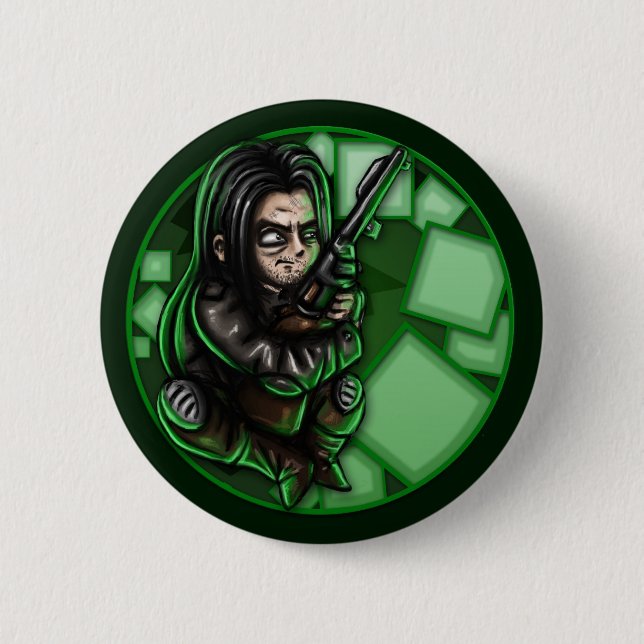 Bóton Redondo 5.08cm Crachá de Malicent (Frente)