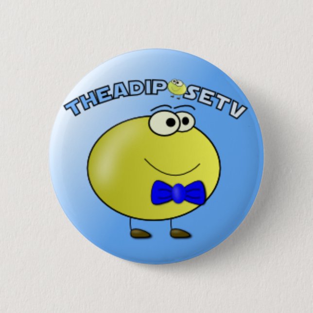 Bóton Redondo 5.08cm Crachá de TheAdiposeTV (Frente)