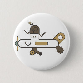 Bóton Redondo 5.08cm Crachá do avião