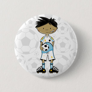 Bóton Redondo 5.08cm Crachá do menino do futebol