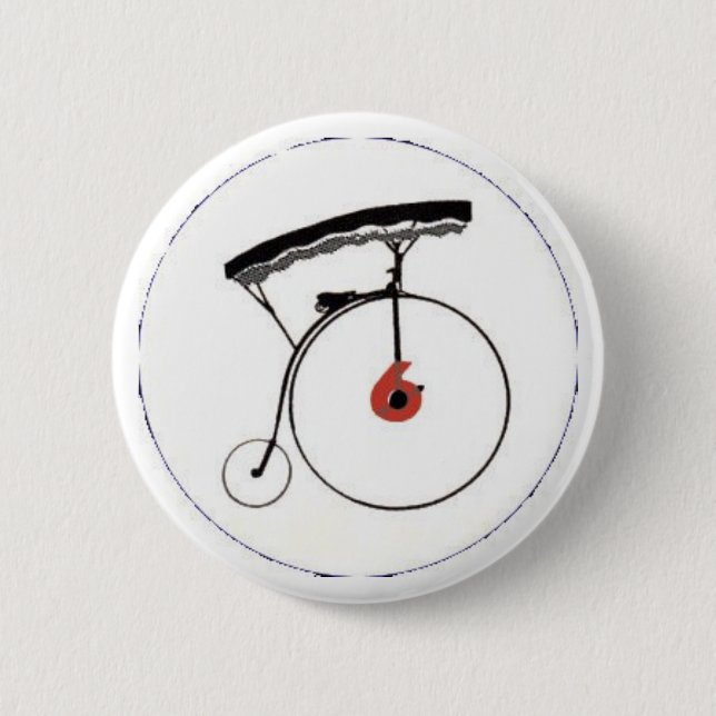 Bóton Redondo 5.08cm Crachá do número 6 (Frente)