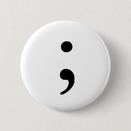 Bóton Redondo 5.08cm Crachá do Semicolon