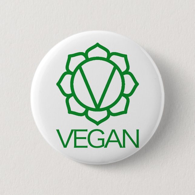 Bóton Redondo 5.08cm Crachá do Vegan (Frente)