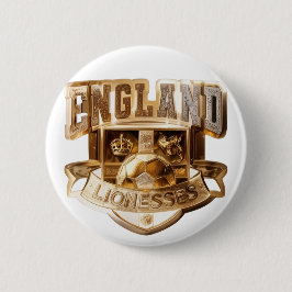 Bóton Redondo 5.08cm Crachá Dourado da England Lionesses