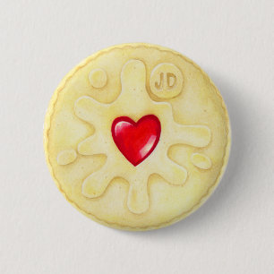 Bóton Redondo 5.08cm Crachá Jammy da ilustração do biscoito de Dodge