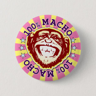 Bóton Redondo 5.08cm Crachá Macho 100% Engraçado