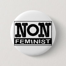 crachá Não-feminista do logotipo