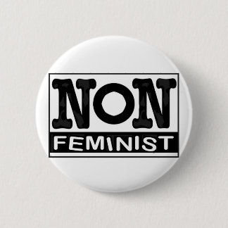 Bóton Redondo 5.08cm crachá Não-feminista do logotipo