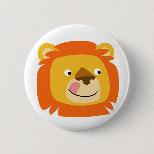 Bóton Redondo 5.08cm Crachá saboroso do botão do leão