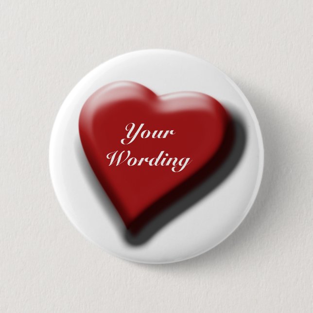 Bóton Redondo 5.08cm Crachás customizáveis do solteiro vermelho do (Frente)