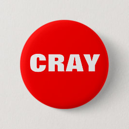 Bóton Redondo 5.08cm Cray em vermelho e em branco