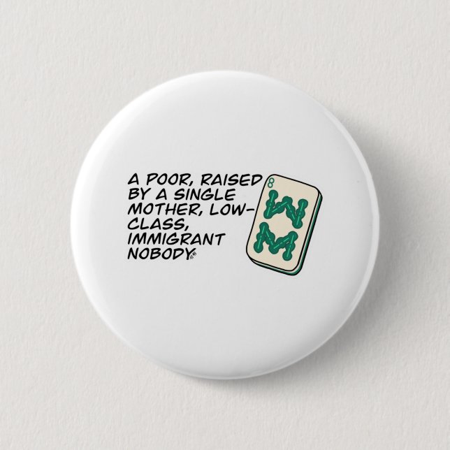 Bóton Redondo 5.08cm Crazy Rich Asians Mahjong citou Classic (Frente)