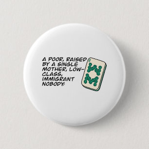 Bóton Redondo 5.08cm Crazy Rich Asians Mahjong citou Classic