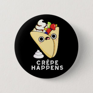 Bóton Redondo 5.08cm Crepe Acontece Comida Engraçada Arma Escuro BG