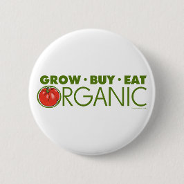 Bóton Redondo 5.08cm Crescer, Comprar, Comer Orgânico