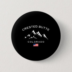 Bóton Redondo 5.08cm Crested Butte Colorado Ski Resort Montanhas Rocky