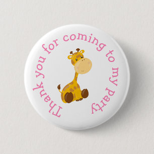 Bóton Redondo 5.08cm Crianças do Circo Animal 'Obrigado por vir'
