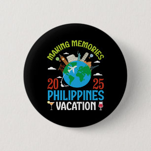 Bóton Redondo 5.08cm Criando Memórias nas Férias nas Filipinas 2025 Via