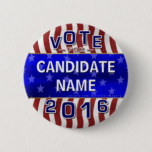 Bóton Redondo 5.08cm Criar seu próprio nome da eleição 2016