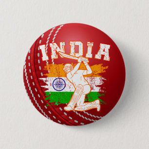 Bóton Redondo 5.08cm Cricket Ball Red Personaliza Jogador de Críquete I