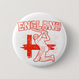 Bóton Redondo 5.08cm Cricket England, bandeira da Inglaterra