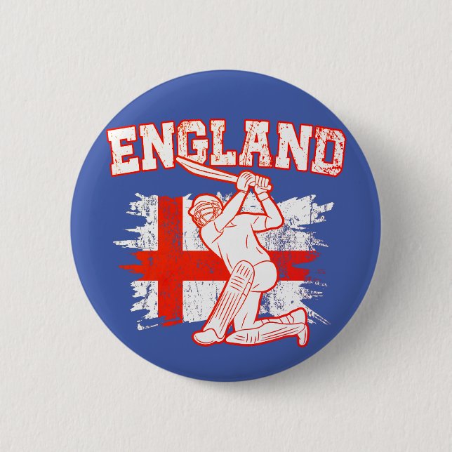 Bóton Redondo 5.08cm Cricket England, membros do Exército Barmy (Frente)